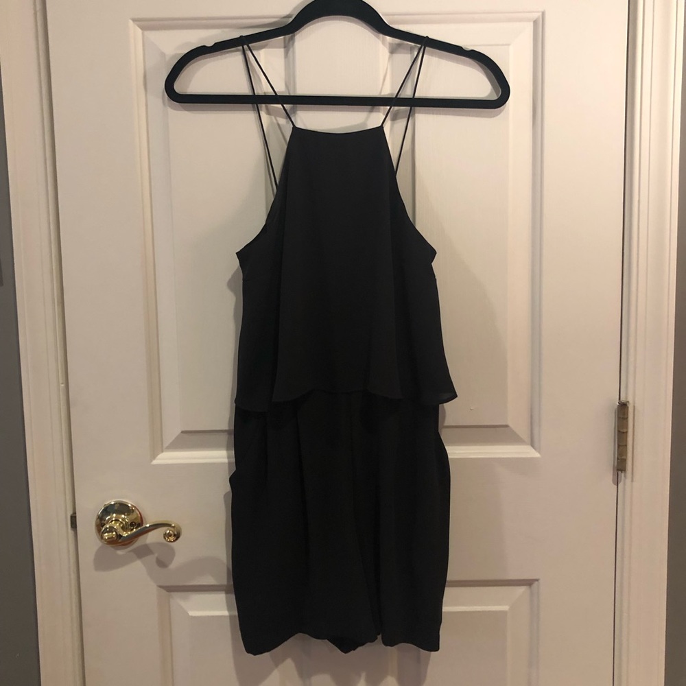 Express Black Romper with Pockets